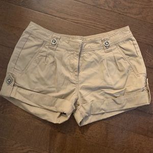 KHAKI short cargo style shorts, size 0